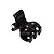 Piranha Pequena Acrílico Base Oval Preto Fechado - Imagem 3