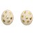 Brinco Boton Poá Esmaltado Off White - Imagem 1