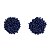 Brinco Botão Beads Azul Marinho - Imagem 2
