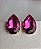 Brinco Gota Base Chaton Pink - Imagem 2