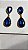 Brinco Chaton Gotas Azul Bic - Imagem 2