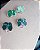 Brinco Folhas Esmaltado Verde - Imagem 3