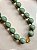 Colar Esferas Resina Verde Oliva - Imagem 1