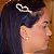 Broche de Cabelo Coração Vazado Pérolas - Imagem 2