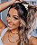 Scrunchie em Veludo Listrado Cinza - Imagem 2