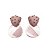 Brinco Base Triangular Rosa Mescla com Spikes - Imagem 1