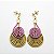 Brinco Capim Dourado e Fio Rose BL4 - Hipoalergênico - Imagem 1