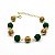 Pulseira Capim Dourado e Fio Esmeralda PL85 - Hipoalergênico - Imagem 1