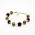 Pulseira Capim Dourado e Fio Vinho PL86 - Hipoalergênico - Imagem 1