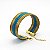 Pulseira Capim Dourado e Fio Azul Oceano PL0 - Hipoalergênico - Imagem 1