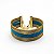 Pulseira Capim Dourado e Fio Azul Oceano PL0 - Hipoalergênico - Imagem 2