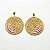 Brinco Capim Dourado Disco 4,5 cm e Fio Rose  BL104 - Hipoalergênico - Imagem 2