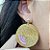 Brinco Capim Dourado Disco 4,5 cm e Fio Rose  BL104 - Hipoalergênico - Imagem 1