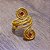 Anel Capim Dourado C/Strass Vermelho Cód. A20 - Hipoalergênico - Imagem 2