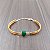 Pulseira Capim Dourado c/ Pedra Natural Ágata Verde Cód. P431 - Hipoalergênico - Imagem 2