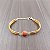 Pulseira Capim Dourado c/ Pedra Sol Cód. P430 - Hipoalergênico - Imagem 2