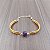 Pulseira Capim Dourado c/ Pedra Natural Ametista Cód. P422 - Hipoalergênico - Imagem 1