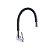 Torneira Gourmet para Cozinha 100% Metal Tubo Flexível  PRETA C-61 Parede 1/4v. - Imagem 3