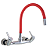 Torneira Misturador Gourmet Cozinha Parede C-61 VERMELHO 1/4v. - Imagem 1