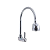 Torneira Gourmet 100% Metal Aço Inox Tubo Flexível Cozinha Parede Duplo Jato C-61 1/4v. 1178 - Imagem 4