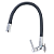 Torneira Gourmet Metal Inox Tubo Flexível Duplo Jato Cozinha Parede Luxo C51 1/4v - Imagem 2