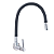 Torneira Gourmet Metal Inox Tubo Flexível Duplo Jato Cozinha Parede Luxo C51 1/4v - Imagem 3