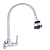 Torneira Gourmet Metal Inox Tubo Flexível Duplo Jato Cozinha Parede Luxo C51 1/4v - Imagem 3