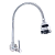 Torneira Gourmet Metal Inox Tubo Flexível Duplo Jato Cozinha Parede Luxo C51 1/4v - Imagem 1
