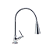 Torneira Gourmet Metal Inox Tubo Flexível Cônico Duplo Jato Cozinha Mesa / Bancada Luxo C-51 Max - Imagem 1