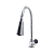 Torneira Gourmet Metal Inox Tubo Flexível Cônico Duplo Jato Cozinha Mesa / Bancada Luxo C-39 Max - Imagem 5