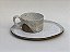 Conjunto de xícara de café com pratinho oval Branco Cris - Imagem 1