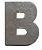 Letra Casa Alumínio Espelhado "B" 9,5Cm Decore - Imagem 1