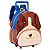 MOCHILA ESCOLAR COM RODINHA CACHORRO AZUL/LARANJA - Imagem 1