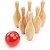 JOGO DE BOLICHE MADEIRA NATIVA 26X23X18CM COM BOLA VERMLHA E 6 PINOS - Imagem 3