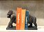DECORACAO PORTA LIVROS GORILA RESINA 25X2.5X24CM PRETO E CINZA - Imagem 1