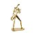DECORACAO MUSICO GUITARRA RESINA 41.5X21X13CM DOURADO - Imagem 1