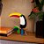 ESCULTURA DE MADEIRA TUCANO TED 32 CM - Imagem 1