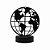 ENFEITE LUMINARIA GLOBO TERRESTRE METAL - Imagem 1