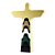ESCULTURA DE MADEIRA RIO CRISTO COPACABANA BOSSA NOVA 32x25 - Imagem 3