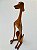 ESCULTURA MADEIRA CACHORRO SENTADO 22CM - Imagem 5