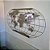 PLACA MAPA MUNDI MINIMAL 43X85CM BRONZE - Imagem 2