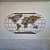 PLACA MAPA MUNDI MINIMAL 43X85CM BRONZE - Imagem 3