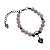 Pulseira com Pedras Naturais Quartzo Rosa Pingente Coração - Imagem 2