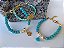Mix Pulseiras com Cristais e Berloque Mão de Fátima - Imagem 4