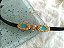 Choker de Camurça Berloques Turquesa e Strass - Imagem 4