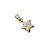 Pingente Estrela com Zircônias Folheado à Ouro 18K - Imagem 1