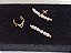 Brinco Ear Cuff Pérolas e Piercing Fake Corações Folheados à Ouro 18K - Imagem 6
