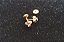 Brinco Infantil Flor com Zircônia Tarraxa Baby Folheado à Ouro 18K - Imagem 3