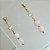 Brinco Quartzo Rosa e Zircônia Folheado à Ouro 18K - Imagem 1