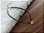 Colar Choker de Camurça Pingente Flor e Pérola - Imagem 4
